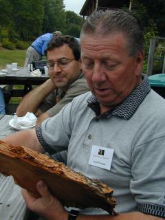 Carl O'Conner and Jorge checks out some bark